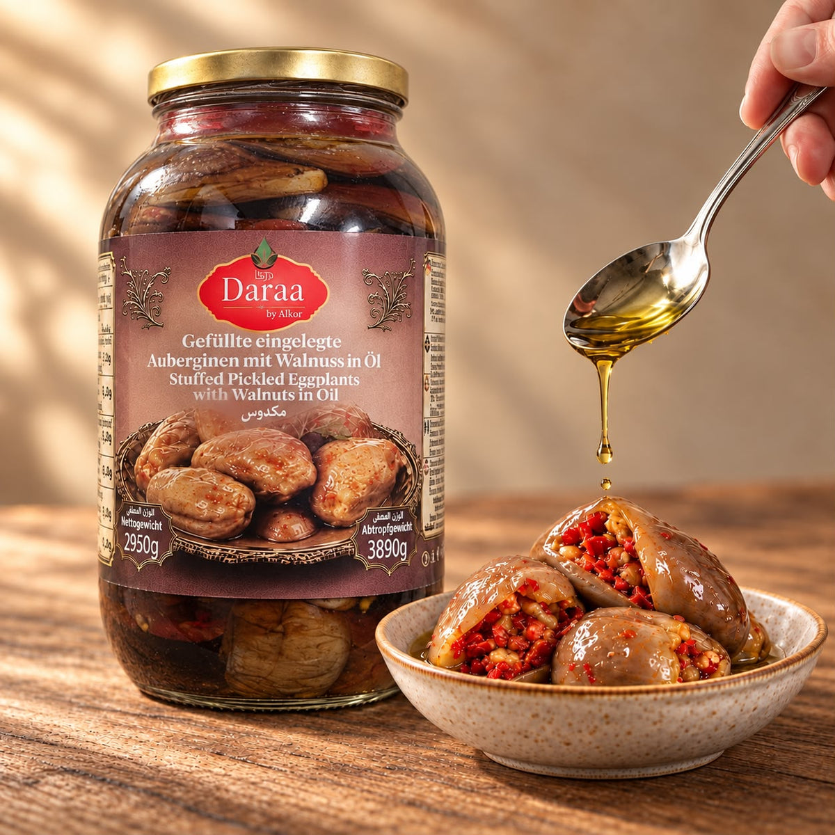 Makdous mit Walnuss mittelscharf Daraa 2950 g