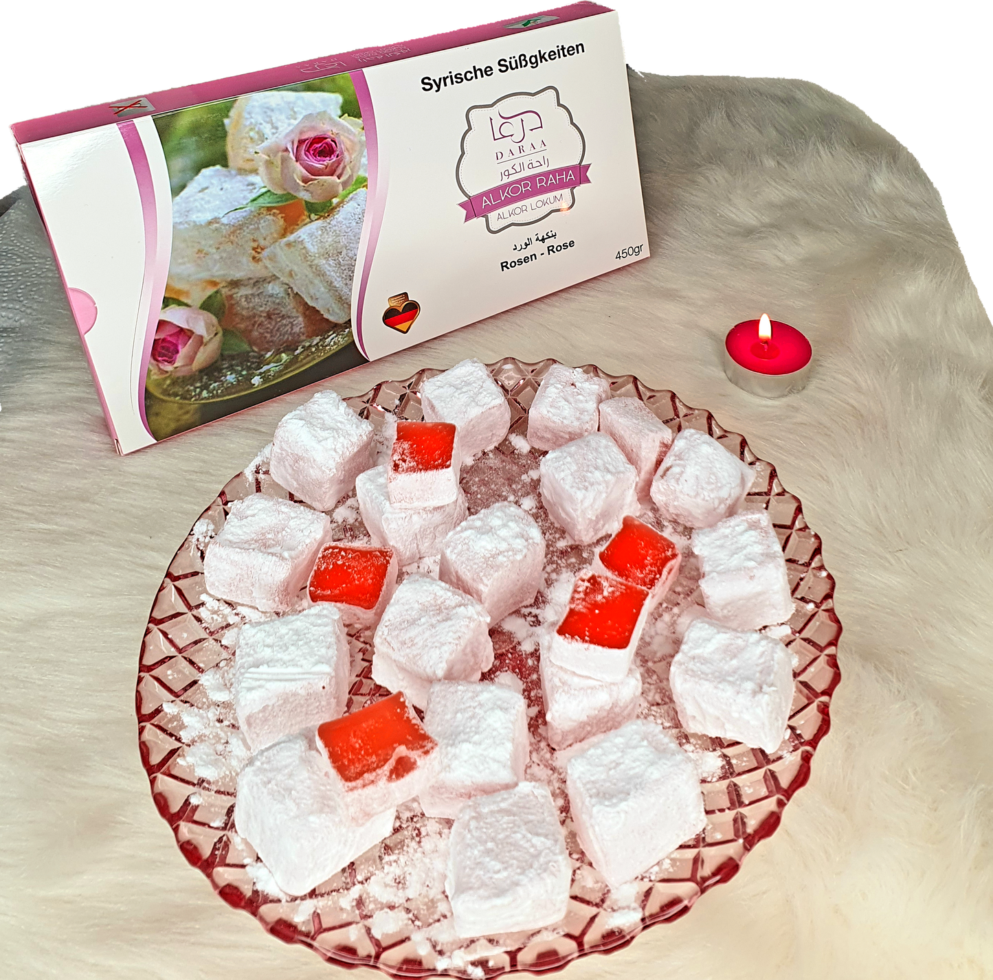 Raha Rosenwasser 400g, راحة بنكهة ماء الورد