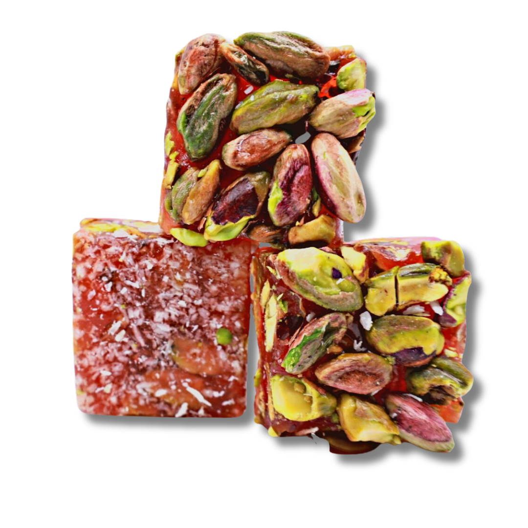 Raha mit Pistazien und Kokosnuss – Granatapfel Mini ab 250g