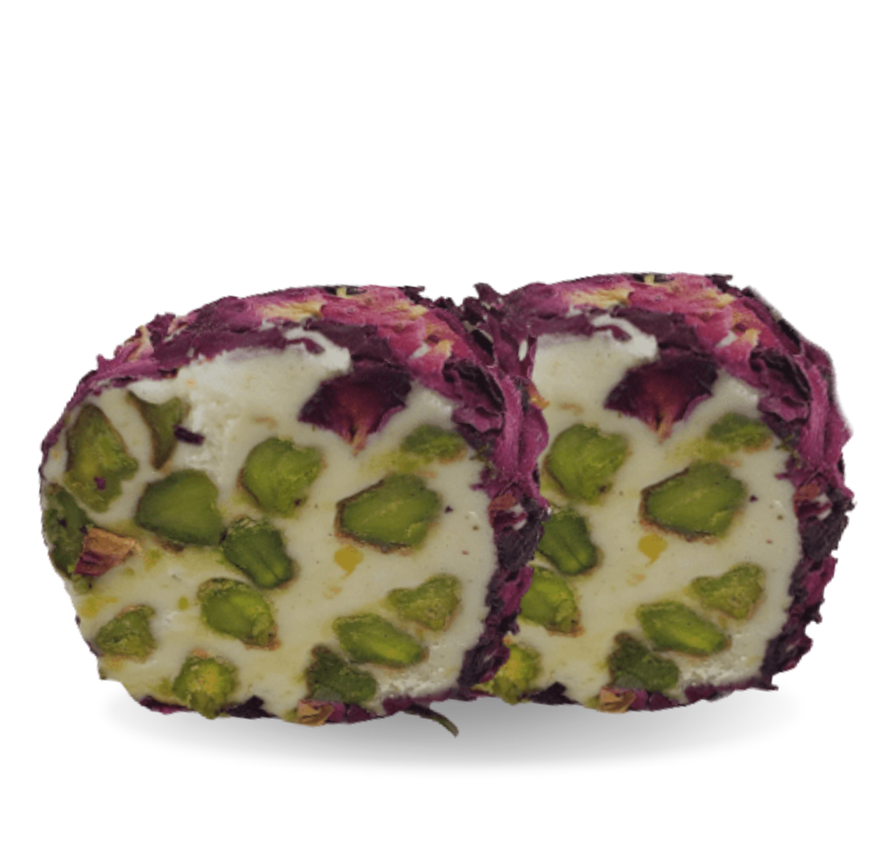Nougat mit Pistazien und Rosenblätter ab 250g
