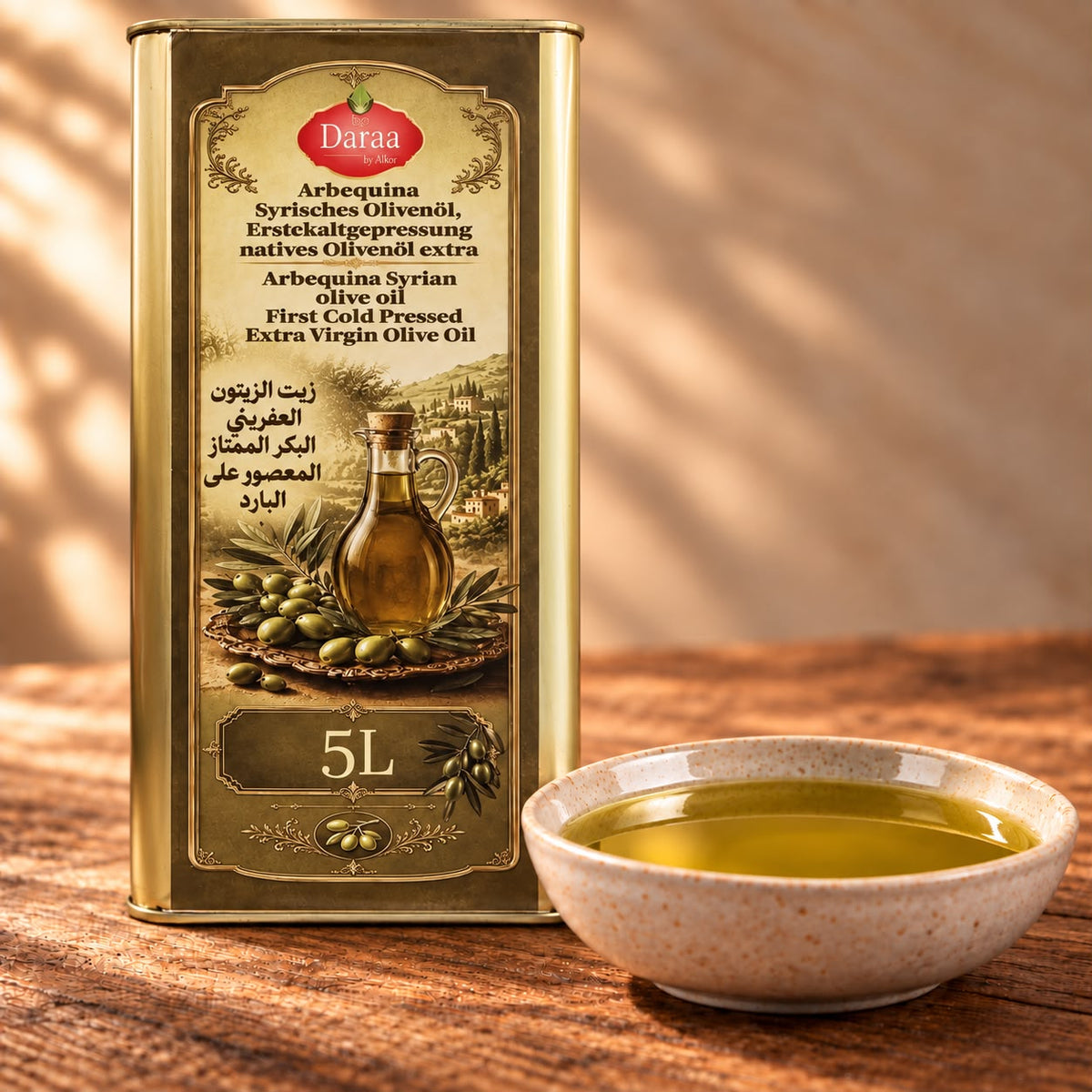 Daraa Syrische Olivenöl 5L, mit 1st Raha Mastix und 250g Raha mit Nüssen