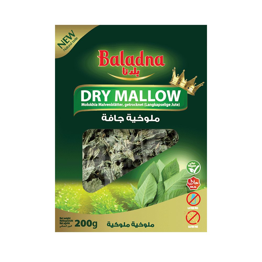 Molokhia getrockneten grünen Blättern Baladna 200Gr