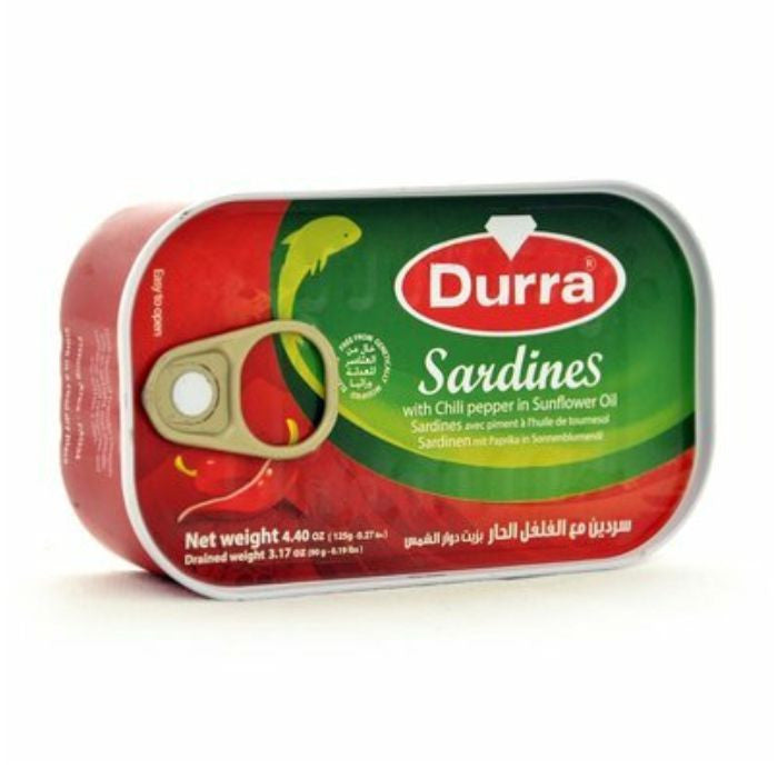 Durra Sardines mit Chili und Sojaöl 125g
