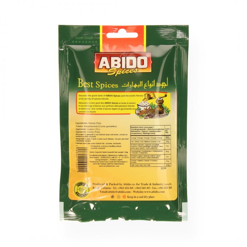 Gewürz Kreuzkümmel pulver Abido 50g