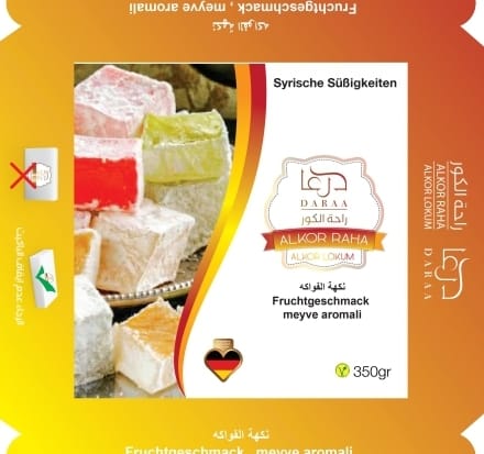 Raha Fruchtgeschmack 350g راحة بنكهة الفواكه