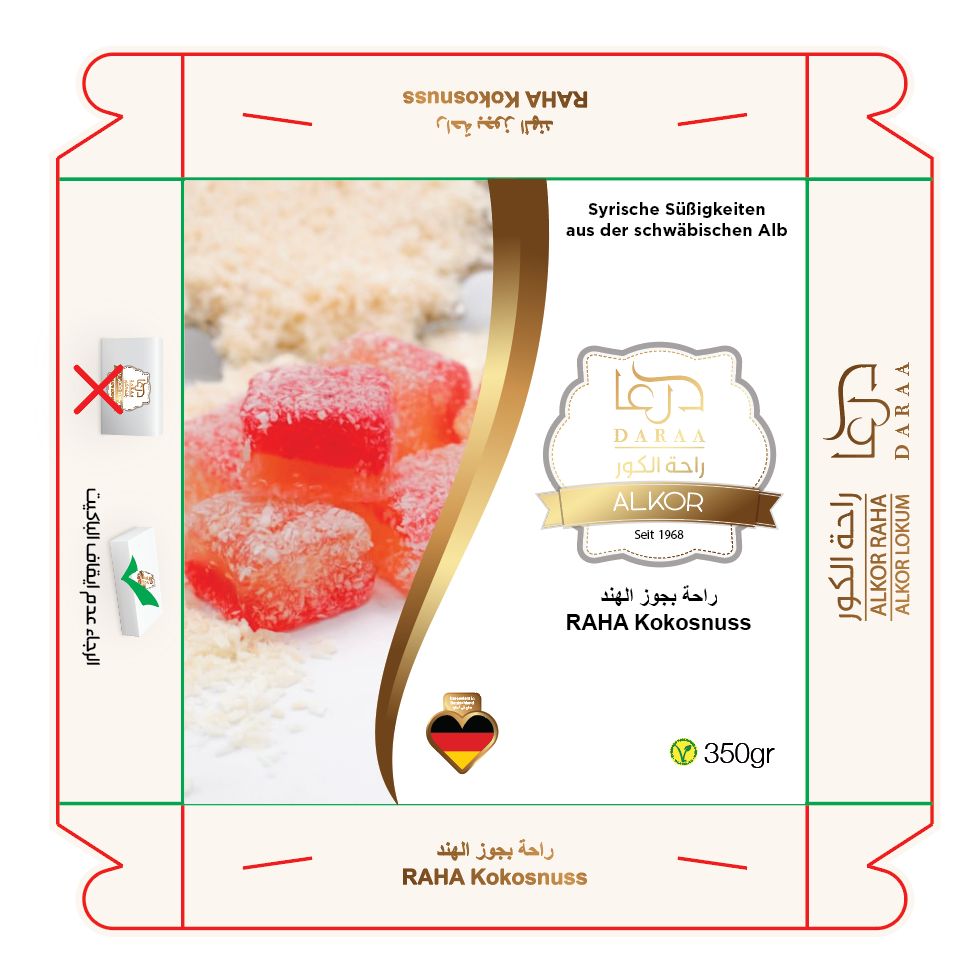 Raha mit Kokosnuss – 350g